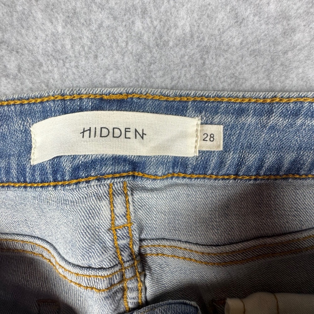 Hidden Jeans Amelia Skinny Distressed Step Hem Jeans Light Wash HD7261-LT 28 - Picture 3 of 8
